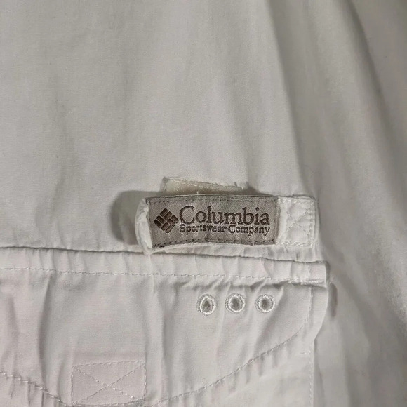 Columbia PFG Shirt Men's XL White Button Up Short Sleeve Mesh Lined Fishing - Picture 4 of 12